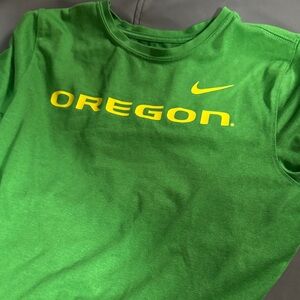 Nike Green Tee with Yellow Oregon Logo